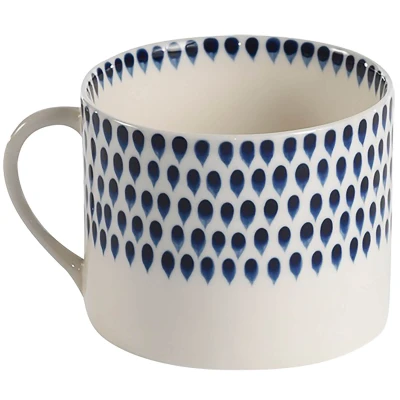 Image of Nkuku Indigo Drop Mug Cream and