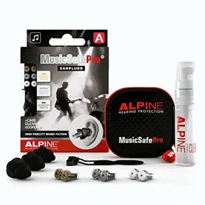 Image of Alpine MusicSafe Pro High Fidelity Music Earplugs for Concert &amp; Noise Reduction, 3 Interchangeable Premium Filter Sets Professional Musicians Ear Protection Hypoallergenic Reusable Invisible Plugs