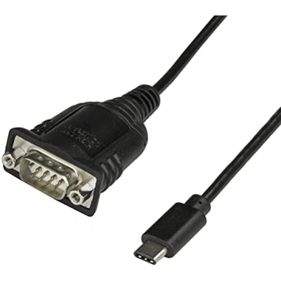 Image of StarTech.com USB C to Serial Adapter Cable 16&quot; (40cm) Type RS232 (DB9) Converter for PLCs, Scanners, Printers Male/Male Windows/Mac/Linux (ICUSB232C)