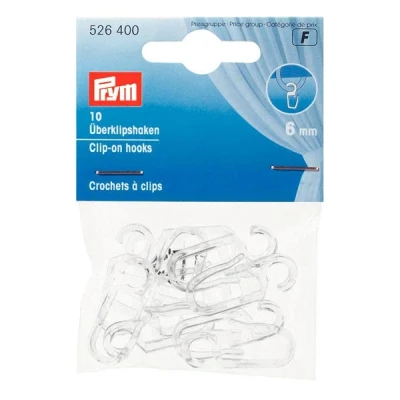 Image of Clip On Hooks [6mm] 10 pieces transparent Prym