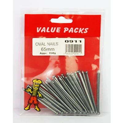Image of 2.5 inch DIY Nails, Oval Nails 65 mm 150g Pack GREAT FOR YOUR JOBS