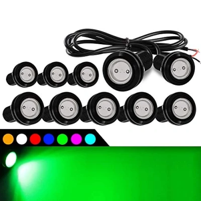 Image of 10pcs 9W 18mm Eagle Eye LED Light DRL Fog Motorcycle Daytime Running Lights Tail Backup Car Motor Marker Lights(Green)
