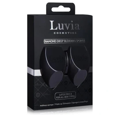 Image of Makeup Sponge Set in Diamond Shape Luvia Cosmetics Blender Black