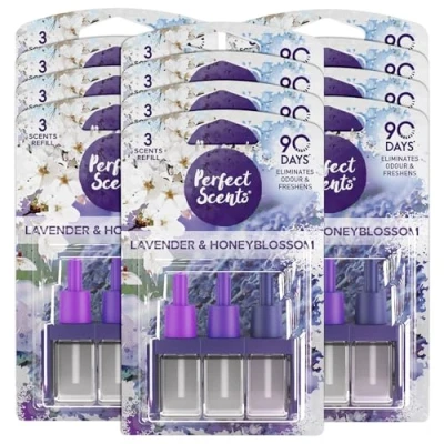 Image of Perfect Scents 3 Air Freshener Refill 12 Pack Compatible with 3volution Lavender &amp; Honeyblossom 20ml
