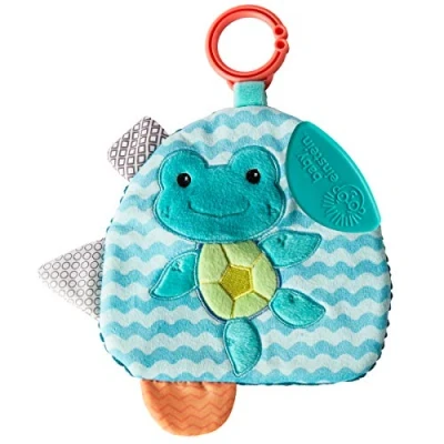 Image of Mary Meyer Baby Einstein First Discoveries Squeezer Teether, 18 Centimetres, Neptune Turtle