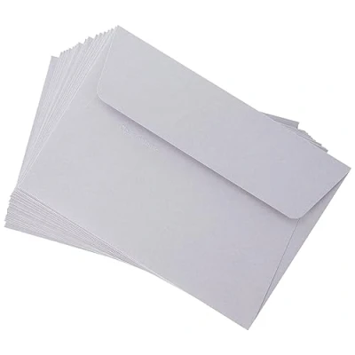 Image of Clairefontaine Ref 5326C Pollen Adhesive Envelopes (Pack of 20) C6 Sized, 120gsm Paper, Printer Compatible, Acid Free, Strip for Easy Seal Koala Grey