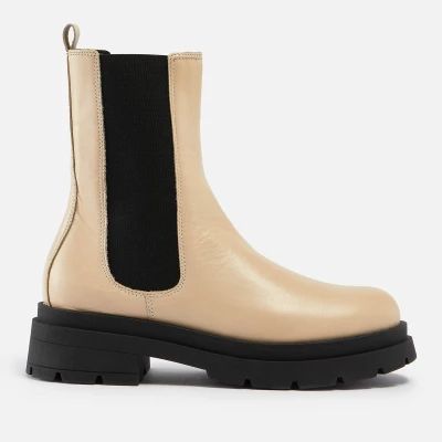 Image of Dune Ladies PALMZ Chunky Sole Chelsea Ankle Boots Size UK 7 Flat Heel Ecru