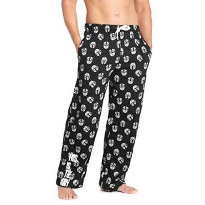 Image of Disney Mandalorian Lounge Pants for Men (Black/Grey, S)