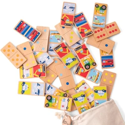 Image of New Classic Toys Domino Game Véhicules, 10836