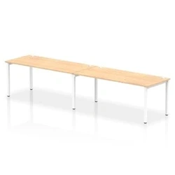 Image of Impulse Bench Single Row 2 Person 1800 White Frame Desk Maple