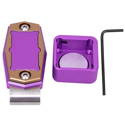 Image of Vbest life Mini Portable Magnetic Billiard Chalk Case Cue Box Holder with Fixed Clip Pool Snooker Sports Accessories (purple),Billiards Supplies
