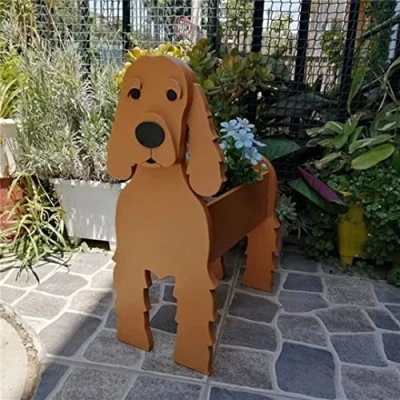 Image of Cute Dog Flower Planter Plant, PVC Animal Plant Pots Garden Planters for Succulent, Small Gifts Planter, Storage Containers Planters, Cartoon Indoor Outdoor Decoration