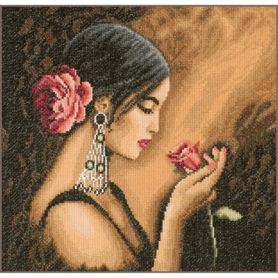Image of Lanarte Counted Cross Stitch Kit: Spanish Beauty (Aida,W), NA, 30 x 30cm