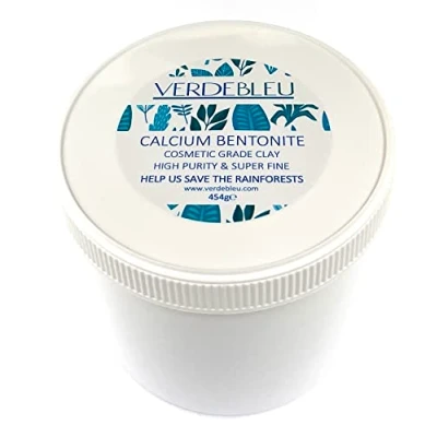Image of Verdebleu Calcium Bentonite 100% Natural Cosmetic Grade Clay Powder. Deep Pore Skin Cleanser, Face Mask, Detox. We Donate 5% of Profit to Save the Rainforest. 454g