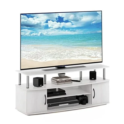 Image of Furinno Stand, Unit for TV Up to 55 Inch, Engineered Wood, 119.9(W) x 49.8(H) 40.1(D) cm
