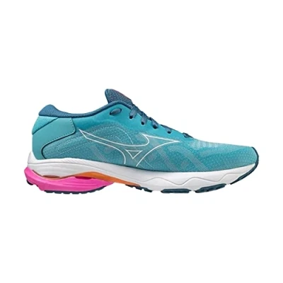 Image of Mizuno Unisex Wave Ultima 14 Road Running Shoe, Maui Blue/White/807 C, 4.5 UK