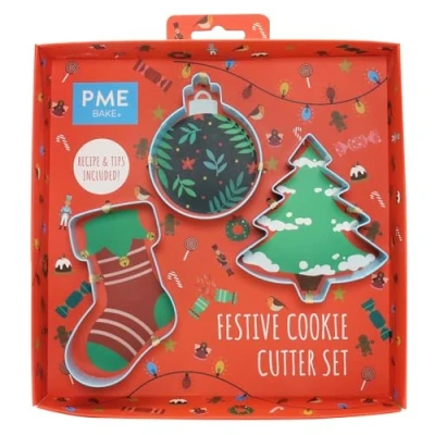 Image of PME Festive Cookie Cutter Set, Christmas, Blue