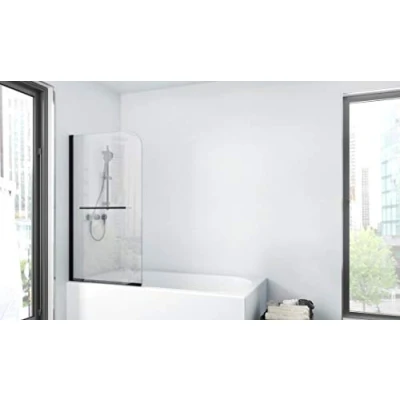 Image of MARWELL BWF185 Factory Folding Bath Screen Matt Black