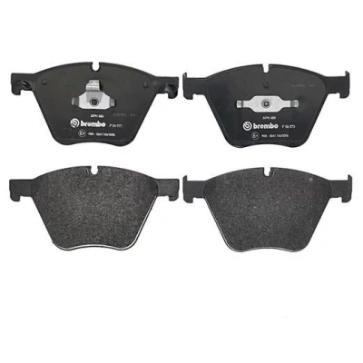 Image of 34116775330, 34116799870 Brake pad set BREMBO P 06 073 prepared for wear indicator with piston clip without accessories BMW: X6, X5, 5 GT