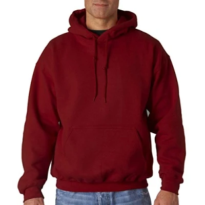 Image of GILDAN Heavyweight DryBlend Adult Unisex Hooded Sweatshirt Top/Hoodie (13 Colours) (XL) (Maroon)