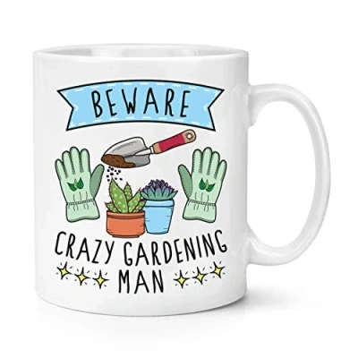 Image of Beware Crazy Gardening Man 10oz Mug Cup
