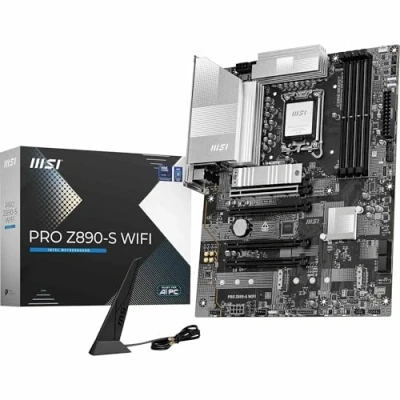 Image of MSI PRO Z890 S WIFI Motherboard, ATX Supports Intel Core Ultra Processors (Series 2), LGA 1851 DDR5 Memory Boost (8600+ MT/s OC), PCIe 5.0 x16 &amp; 4.0 x16, M.2 Gen5, Wi Fi 7, 2.5G LAN