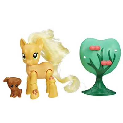 Image of My Little Pony Friendship Is Magic Applejack Apple Bucking Poseable Toy (Multi Colour)