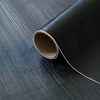 Image of d c fix vinyl wrap quadro black wood effect 67,5 cm x 1,5 m sticky back plastic roll for furniture, kitchen &amp; cupboards contact paper sticker self adhesive film