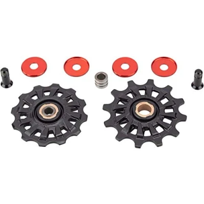 Image of Campagnolo Super Record Rear Derailleur Jockey Wheels, 12 Speed, Black