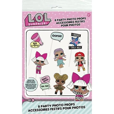 Image of LOL Surprise Photo Booth Props Kit Multicolor, Unique &amp; Fun Designs Perfect for Parties Special Occasions 8ct