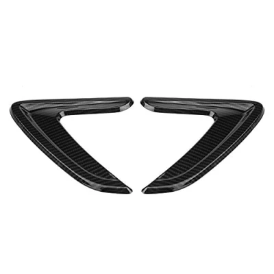 Image of Qiilu Car Side Air Vent Cover Trim Fender Sticker for 3 Series F30 2012 2016(Charcoal)