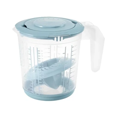 Image of keeeper 4 in 1 Measuring Jug Set, With Splash Guard And Citrus Press, Anti Slip Design, L, Matteo, 14 x 15 cm, Nordic Blue