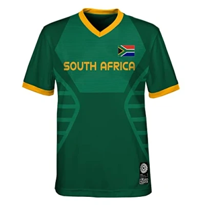Image of Official 2023 Women&#039;s Football World Cup Youth Team Shirt, South Africa, Green, 12 13 Years