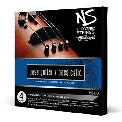 Image of D&#039;Addario NS Electric 4/4 Scale Medium Tension Bass/Cello String Set