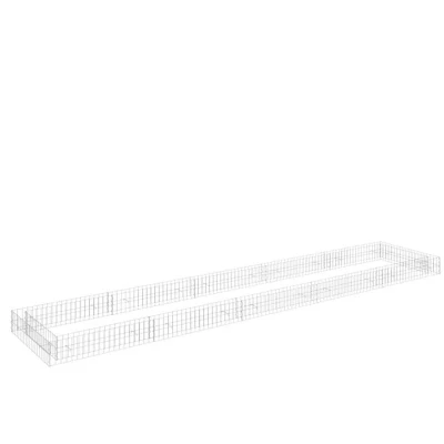 Image of vidaXL Gabion Raised Bed Galvanised Steel 500x100x20 cm