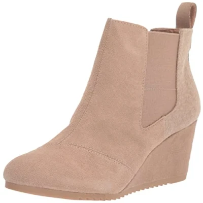 Image of TOMS Women&#039;s Bailey Ankle Boot, Warm Taupe Suede, 6 UK