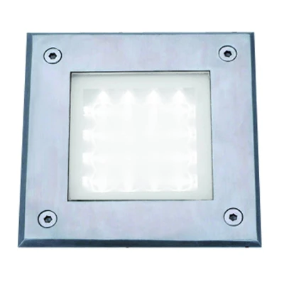 Image of LED Square Outdoor Walkover Ground Light White and Glass IP67