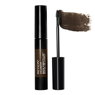 Image of Revlon ColorStay Brow Fiber Filler, Longwearing &amp; Volumising Waterproof Eyebrow Gel, 305 Dark Brown