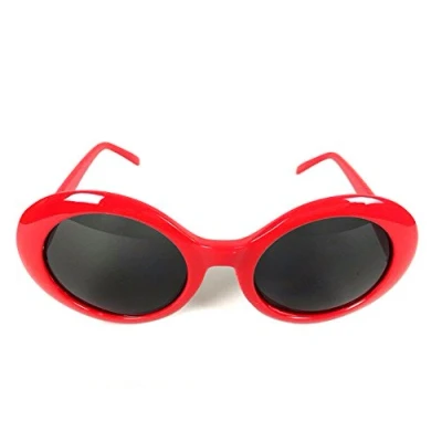 Image of Kurt Cobain Alien Shades Nirvana Thick Frame Glasses Red One Size