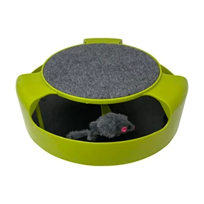 Image of HTUK Cat Kitten Catch The Mouse Plush Moving Play Toy Interactive Motion For Hours Of Fun And Exercise
