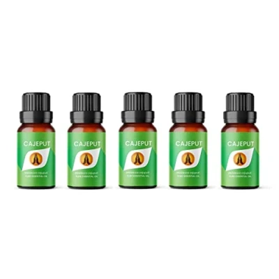 Image of Aroma Energy Cajeput Essential Oil 50ml (5 x 10ml Bottles) 100% Pure &amp; Natural