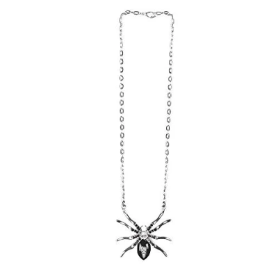 Image of Boland Spider Talisman Medallion Necklace Black Widow Taglia Unica silver