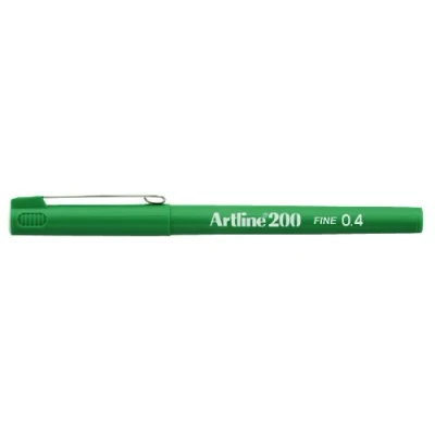 Image of Artline 200 0.4mm Bullet Tip Fineliner Green [Pack of 12]