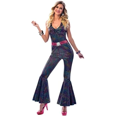 Image of amscan 9915547 1970&#039;s Disco Diva Fancy Dress Costume Size: 12 14 Adult, Multicoloured
