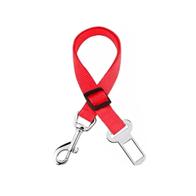 Image of PLABBDPL Dog Seat Belt For dogs in Car, Adjustable Pet Harnesses Belt, Car Belts, Harness Seatbelt Safety Lead Vehicle Travelling Leash,