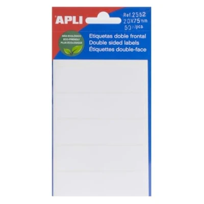 Image of APLI 2552 Labels 20 x 75 mm White 5 Sheets