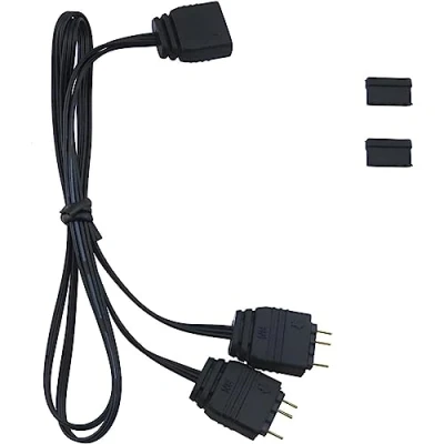 Image of WASTEBIN ARGB 5V 3 Pin Extension Cable Motherboard Splitter Adapter For