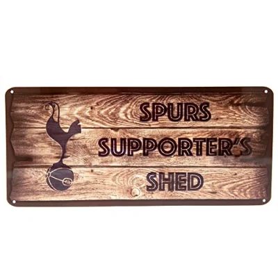 Image of Tottenham Hotspur FC Supporters Shed Board (One Size) (Brown), brown, One Size