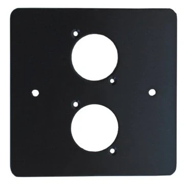 Image of AllMetalParts 2 Way XLR Black Single Gang Face Plate Steel [PC]