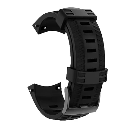 Image of INF Strap Compatible with Suunto models Sportwatch 24mm Soft Silicone Black